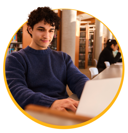 student at computer 9